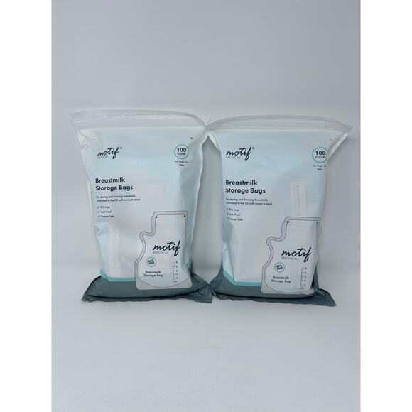 Motif Medical Breastmilk Storage Bags 100 Count 8 oz.‎ Single-Use Bags - Picture 1 of 4